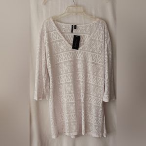 Portocruz Knit Tunic, XL, White